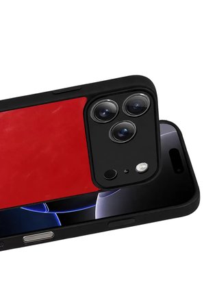 Newface Apple iPhone 17 Pro Max Aras Deri Kapak - Kırmızı