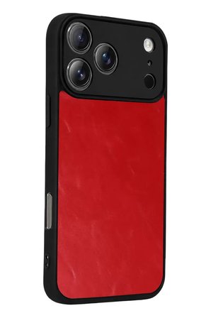 Newface Apple iPhone 17 Pro Max Aras Deri Kapak - Kırmızı