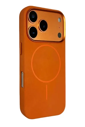 Joko Apple iPhone 17 Pro Max Luno Deri Magsafe Kapak - Turuncu