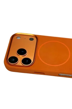 Joko Apple iPhone 17 Pro Max Luno Deri Magsafe Kapak - Turuncu