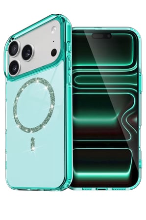 Newface Apple iPhone 17 Pro Max Live Diamond Magsafe Kapak - Yeşil