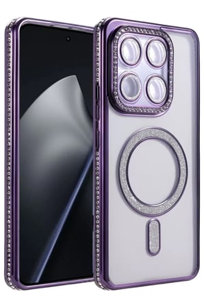 Newface Xiaomi Mi 15T Pro Joke Simli Magneticsafe Kılıf - Derin Mor