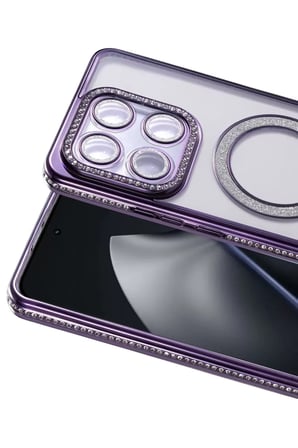 Newface Xiaomi Mi 15T Pro Joke Simli Magneticsafe Kılıf - Derin Mor