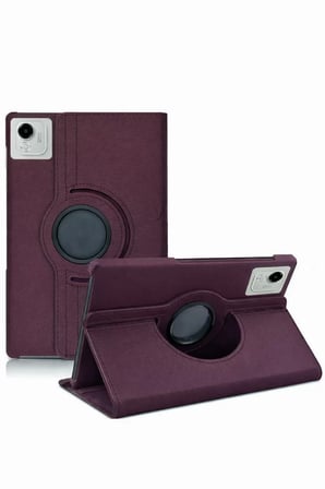 Newface Huawei Honor Pad X9A 360 Tablet Deri Kılıf - Mürdüm