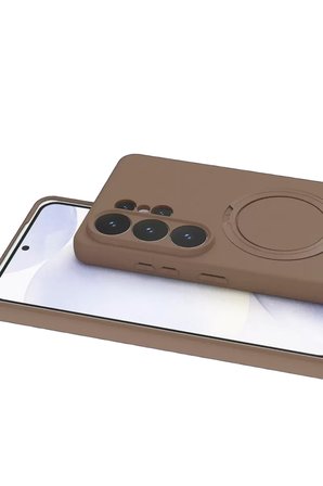 Newface Samsung Galaxy S26 Ultra Regal Magsafe Standlı Kapak - Çöl Titanyum