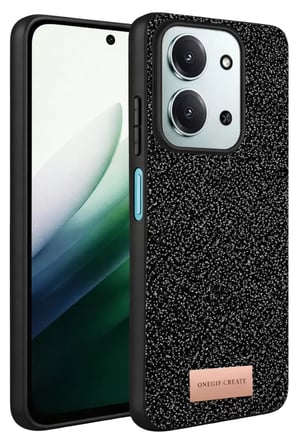 Onegif Xiaomi Redmi 15C 4G Bright Simli Kapak - Siyah