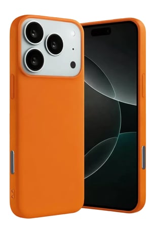 Newface Apple iPhone 17 Pro Nano içi Kadife Silikon - Turuncu