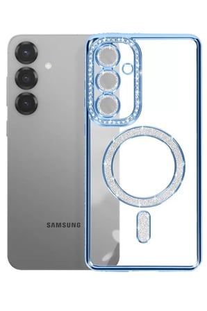 Newface Samsung Galaxy A37 5G Joke Simli Magneticsafe Kılıf - Mavi