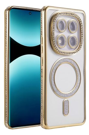 Newface Xiaomi Redmi Note 15 Pro 5G Joke Simli Magneticsafe Kılıf - Gold