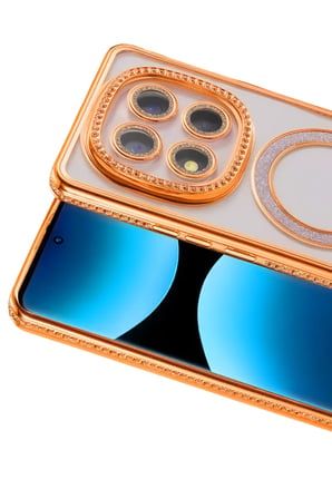 Newface Xiaomi Redmi Note 15 Pro 5G Joke Simli Magneticsafe Kılıf - Turuncu
