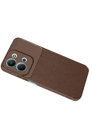 Newface Xiaomi Redmi 15C 5G Auto Focus Karbon Kapak - Kahverengi