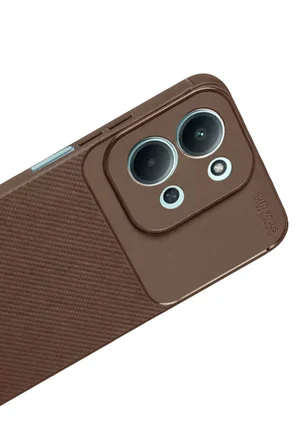 Newface Xiaomi Redmi 15C 5G Auto Focus Karbon Kapak - Kahverengi