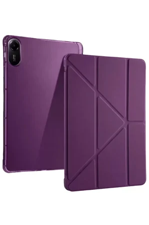 Newface Xiaomi Redmi Pad 2 Kalemlikli Mars Tablet Kılıfı - Mürdüm