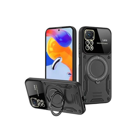 Newface Realme 11 Pro Plus Joy Lens Standlı Kapak - Siyah