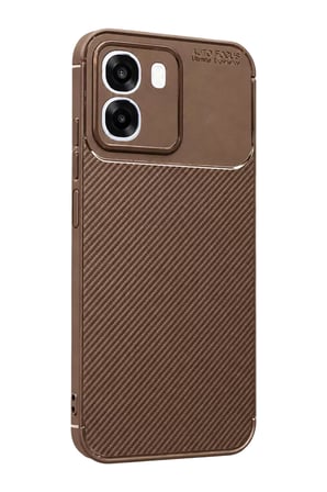 Newface Oppo Oppo A6T 5G Auto Focus Karbon Kapak - Kahverengi