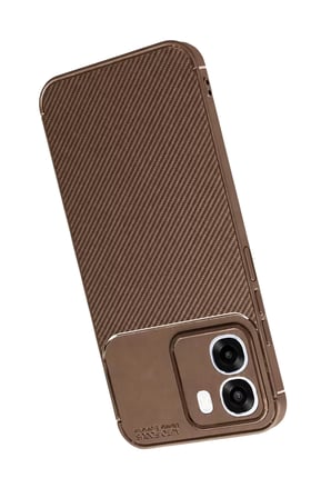 Newface Oppo Oppo A6T 5G Auto Focus Karbon Kapak - Kahverengi