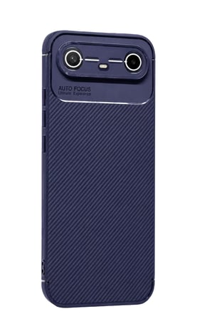 Newface Tecno Spark Slim 5G Auto Focus Karbon Kapak - Lacivert
