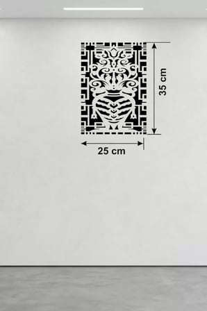 Otantik Lale Motifli Ahşap Duvar Tablosu - 25x35 cm Lazer Kesim Dekoratif Pano