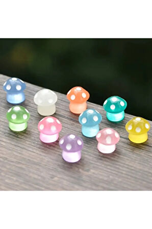 5'li Karanlıkta Parlayan Mini Mantar Figürleri