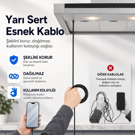 Uninet SM8-R10 Endoskop Kamera 2 Metre 8 mm 1080P Full HD Sert Kablolu iOS Android Uyumlu