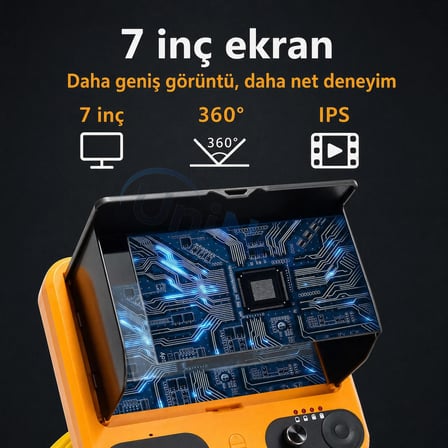 Uninet 30 Metre Çift Lensli Endoskop Kamera 7 inç LCD Ekran PTZ DVR Kayıt