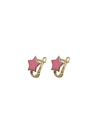 Mineli Yıldız Çocuk Altın Küpe