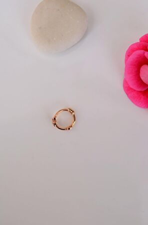 Halka Model Mini Yıldızlı Tragus Piercing Helix
