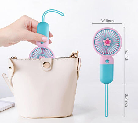 Şarjlı El Fanı Taşınabilir Mini Usb Fan Portatif Vantilatör 
