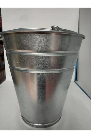 Su Taşima Kovası Çöp Kovası 29 Cm X 30 Cm Krom Renk 9 Litre Kapasiteli 1 Adet Gönderilir