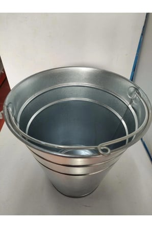 Su Taşima Kovası Çöp Kovası 29 Cm X 30 Cm Krom Renk 9 Litre Kapasiteli 1 Adet Gönderilir