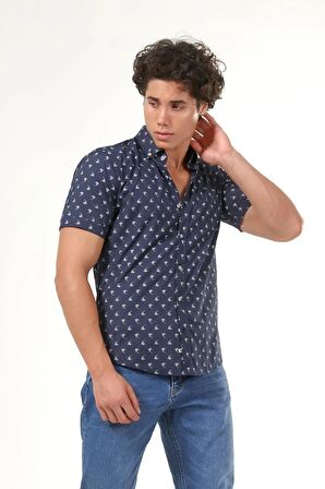 Erkek Desenli Uzun Kol Gömlek