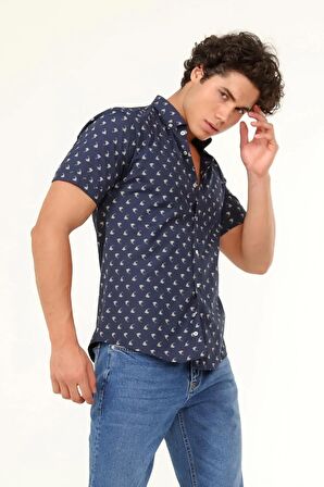 Erkek Desenli Uzun Kol Gömlek