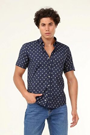 Erkek Desenli Uzun Kol Gömlek