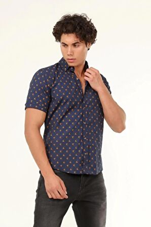 Erkek Desenli Uzun Kol Gömlek