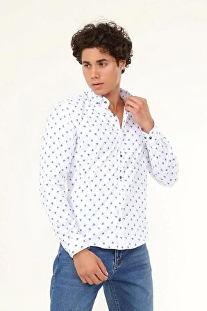 Erkek Desenli Uzun Kol Gömlek