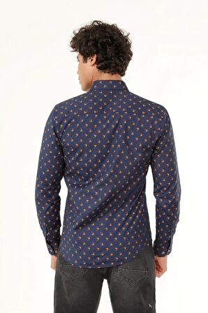 Erkek Desenli Uzun Kol Gömlek