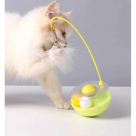 Premium Aktif Oyun Evcil Hayvan Neşeli Zaman Zilli Kedi Otlu Hacıyatmaz Oyuncağı