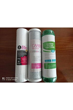 Su Arıtma Cihazı Açık Kasa 3 Lü Filtre Seti