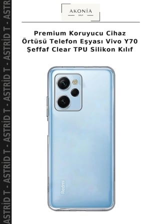 Premium Koruyucu Cihaz Örtüsü Telefon Eşyası Vivo Y70 Şeffaf Clear TPU Silikon Kılıf