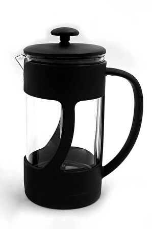 Siyah French Press & Siyah Kupa & Bardak Mum & Çubuk Tütsü & Kurutulmuş Çiçek Buketi Hediye Seti