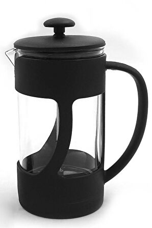 Siyah French Press & Siyah Kupa & Colombian Taze Filtre Kahve & El Yapımı Buket Çiçek Hediye Seti