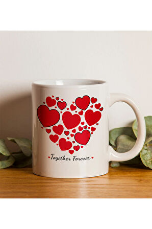 Aşk Beyaz Kupa & Aşk Metal Mum & Mini Love Ayıcık & Bademli Kurabiye & 2'li Nescafe Hediye Seti