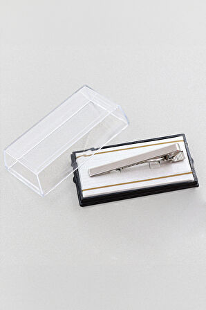 Kol Düğmesi & Siyah Kravat & Kravat İğnesi Hediye Seti