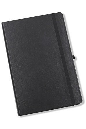 Siyah Dereceli Termos & Siyah Defter & Gri Metalik Roller Kalem & Puantiyeli Fular Hediye Seti