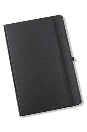 Siyah Defter & Siyah Powerbank & Telefon Tutuculu Tükenmez Kalem & Kılıflı Su Matarası Hediye Seti