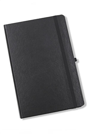 Siyah Defter & Gri Telefon Tutuculu Tükenmez Kalem & Eyfel Kulesi Biblo & Siyah Kravat Hediye Seti