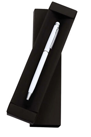 Mavi Defter & Beyaz Touch Pen & Tafe Fındıklı Draje Hediye Seti