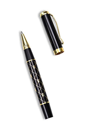 Kahverengi Defter & Rebul Erkek Kolonyası & Karo Desen Siyah Roller Kalem