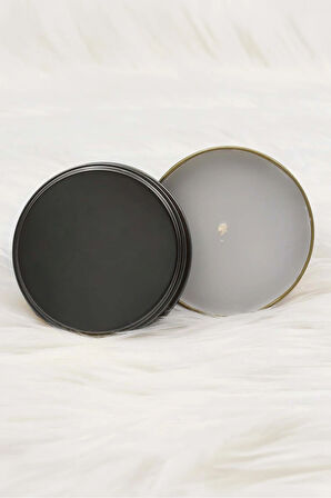 Siyah Defter & Metal Kutulu Mum & Siyah Kupa & Siyah French Press Hediye Seti