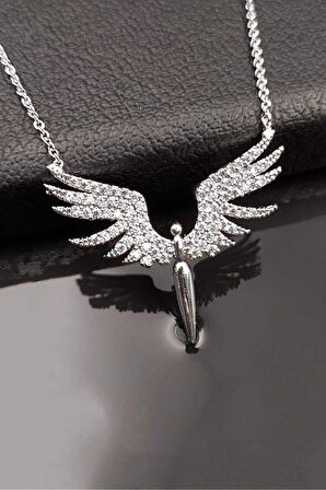 El Çantası & Kırmızı Siyah Renk Puantiyeli Fular & Gümüş Renk Mikail Melek Kolye Hediye Seti